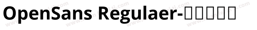 OpenSans Regulaer字体转换